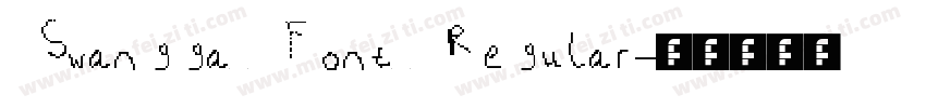 Swangga Font Regular字体转换